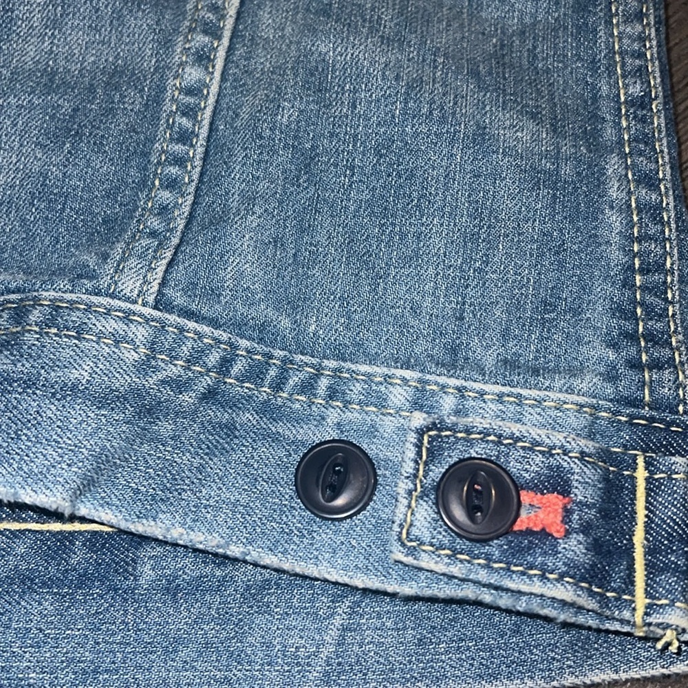 Gap Kids x Ellen Degeneres Denim Jacket w/Patches Size Large Medium Wash - Picture 7 of 11